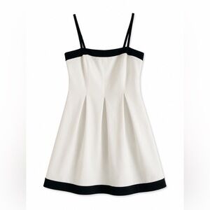 WAYF Black & White Contrast Trim Mini Dress Lined
A-Line Cocktail Party Sz S
